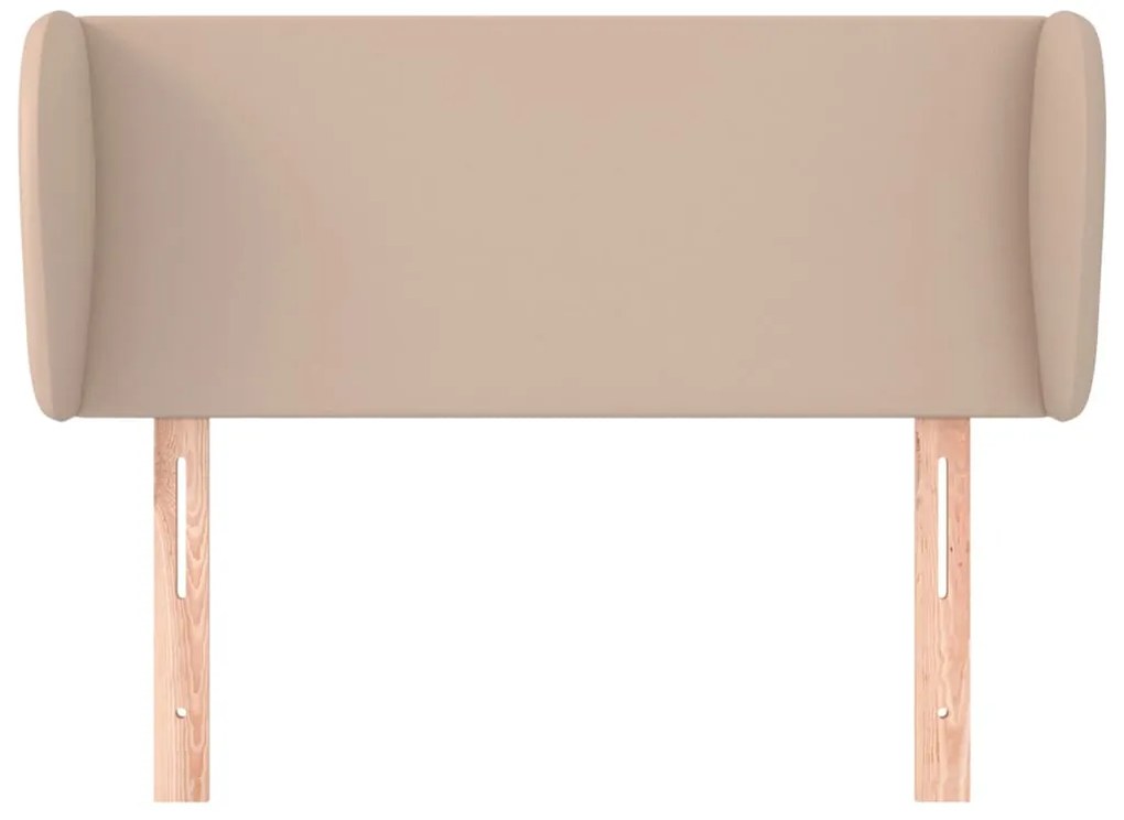 vidaXL Κεφαλάρι με Πτερύγια Καπουτσίνο 83x23x78/88 εκ. Συνθετικό Δέρμα