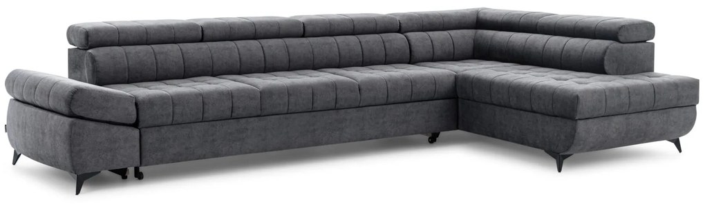 Γωνιακός καναπές/Κρεβάτι Valer Maxi  /Γκρι/ 349x97x203/ Δεξιά γωνία BOG265