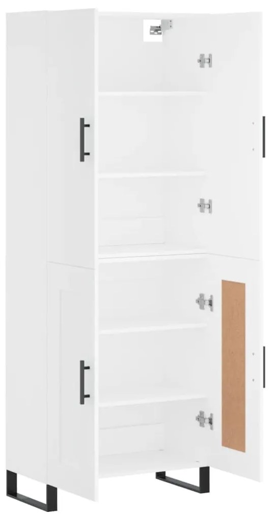 vidaXL Ντουλάπι Λευκό 69,5x34x180 εκ. από Επεξεργασμένο Ξύλο