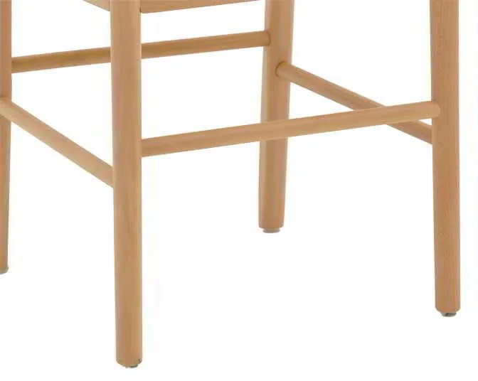 Καρέκλα Alessia pakoworld ξύλο οξιάς-rattan φυσικό 43x40x89εκ