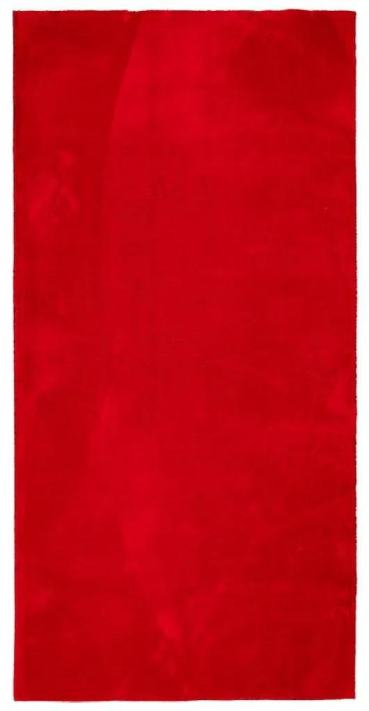 Χαλί HUARTE με Κοντό Πέλος Μαλακό/ Πλενόμενο Μπλε 100x200 εκ. - Κόκκινο