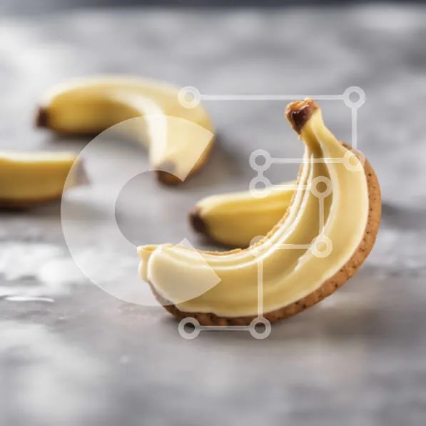 Σετ των 2 Intra Συλλεκτικό Ξύλινο Παζλ Plywood  4mm - Νόστιμα μπισκότα μπανάνας με κίτρινο πάγωμα Σε Ξύλινο Κουτί - Διαστάσεις: 10x10 cm – 25 κομμάτια