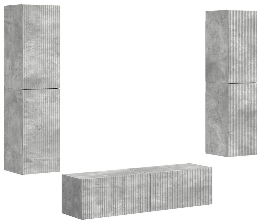 vidaXL 3 pcs Σκυρόδεμα Γκρι