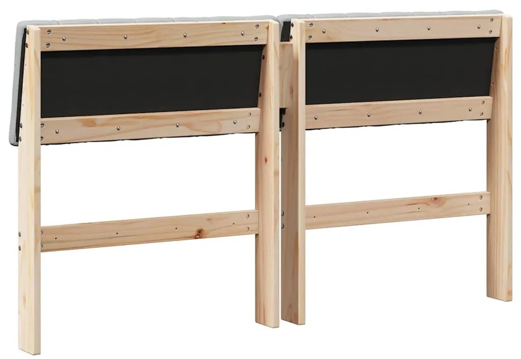 vidaXL Ταπετσαρισμένο κεφαλάρι Ανοιχτό γκρι 140 cm