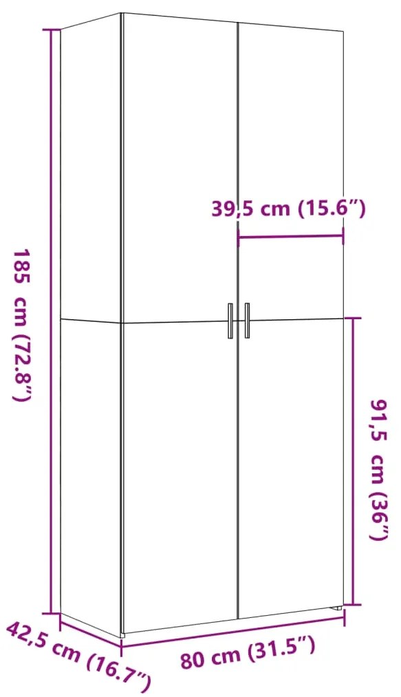 ΝΤΟΥΛΑΠΑ ΚΑΠΝΙΣΤΗ ΔΡΥΣ 80X42,5X185 ΕΚ. ΑΠΟ ΕΠΕΞΕΡΓΑΣΜΕΝΟ ΞΥΛΟ 3281438