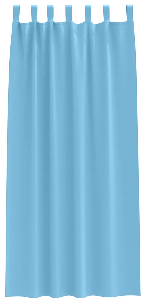 vidaXL Κουρτίνες με κουρτίνες 2 pcs Γαλάζιο 245 x 140 εκ. Πολυεστέρας