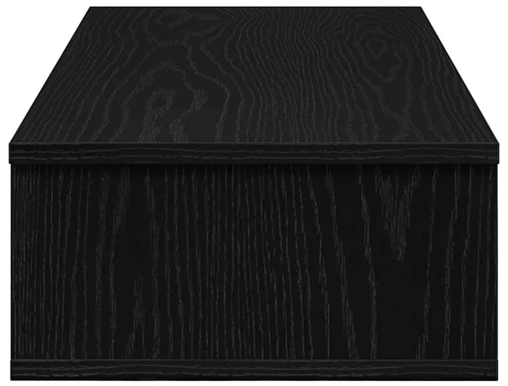 vidaXL Ράφι τοίχου με συρτάρια Μαύρο 80x34x17 cm Κατασκευασμένο ξύλο