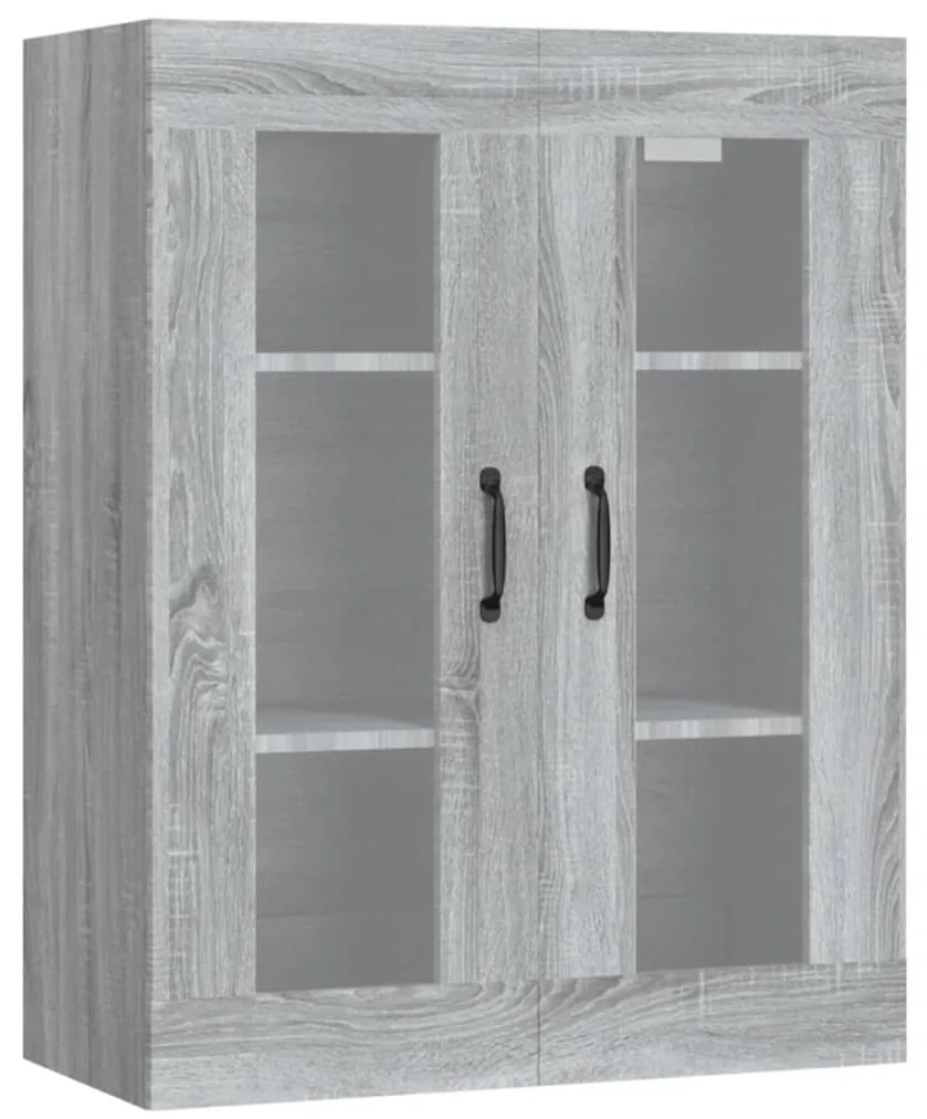 vidaXL Ντουλάπι Τοίχου Κρεμαστό Γκρι sonoma 69,5x34x90 εκ.