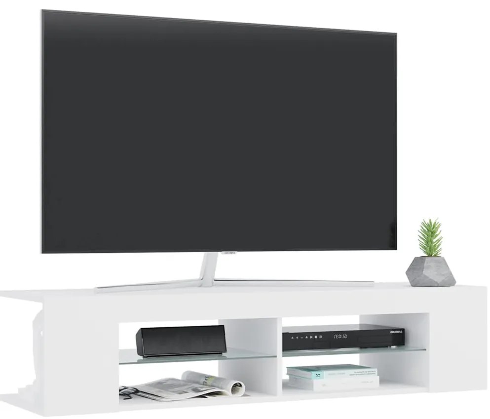 vidaXL Έπιπλο Τηλεόρασης με LED Λευκό 135x39x30 εκ.