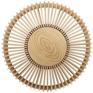 Απλίκα Φωτιστικό Τοίχου 2xE27 Δρυς Φ35cm Clava Up Wood Umage-2381-Μπεζ 2381