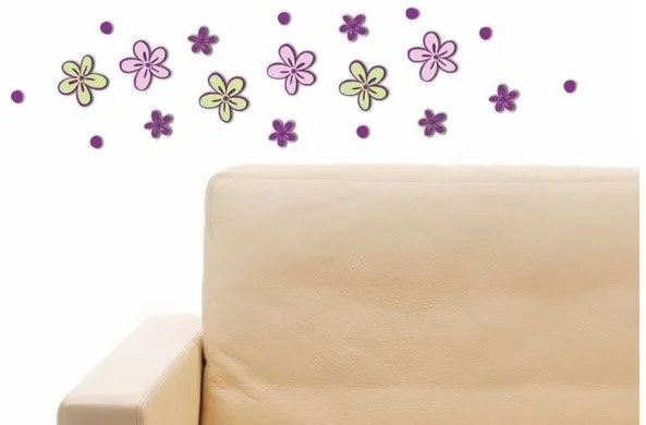 Αφρώδη Αυτοκόλλητα Τοίχου Little Flowers S 59503 Ango-59503-Ροζ 59503