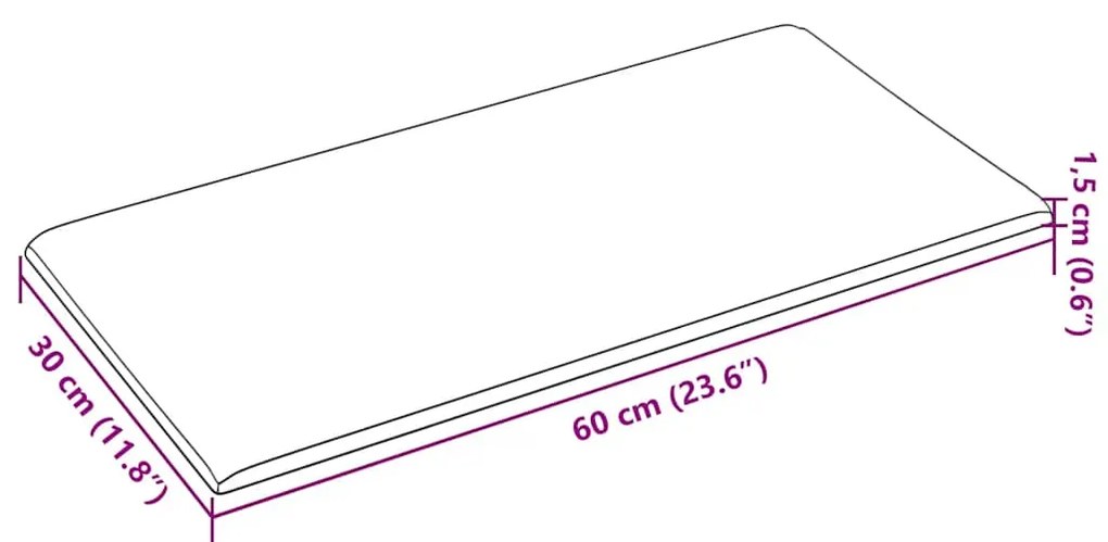 vidaXL Πάνελ Τοίχου 12 τεμ. Μπλε 60 x 30 εκ. 2,16 μ² Υφασμάτινα