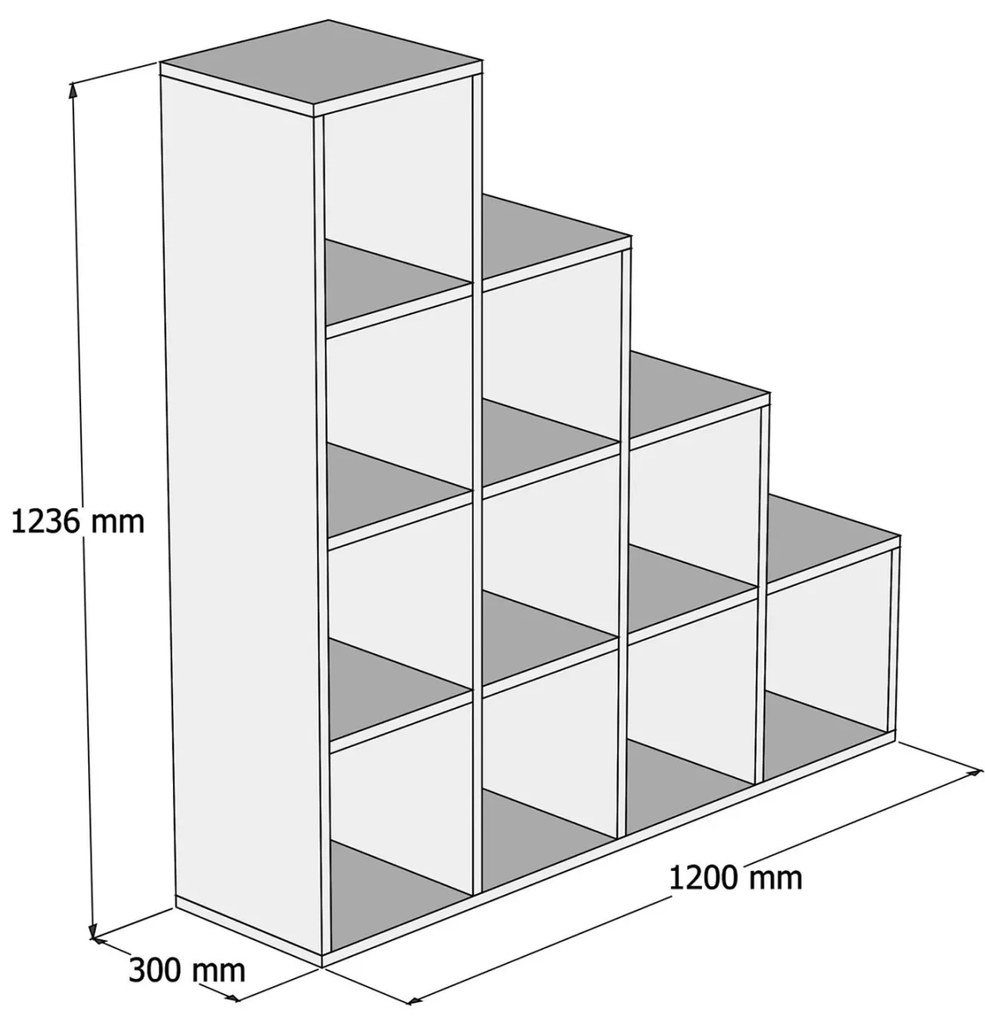 Βιβλιοθήκη Μελαμίνης Scale Λευκό 120x30x123,6Υεκ.