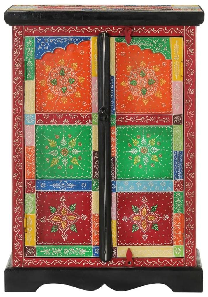 Ντουλάπι με Πόρτες Χειροποίητο 53x30x75 εκ. Μασίφ Ξύλο Μάνγκο - Πολύχρωμο