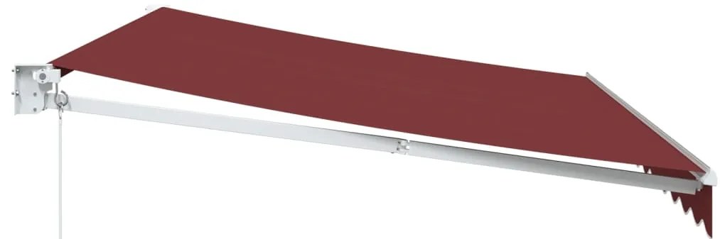vidaXL Τέντα Πτυσσόμενη Χειροκίνητη Μπορντό 350x250 εκ.