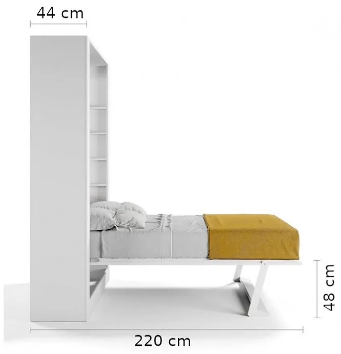 Κρεβάτι Τοίχου Nova Queen - Dafne Γυαλιστερό 150x200cm
