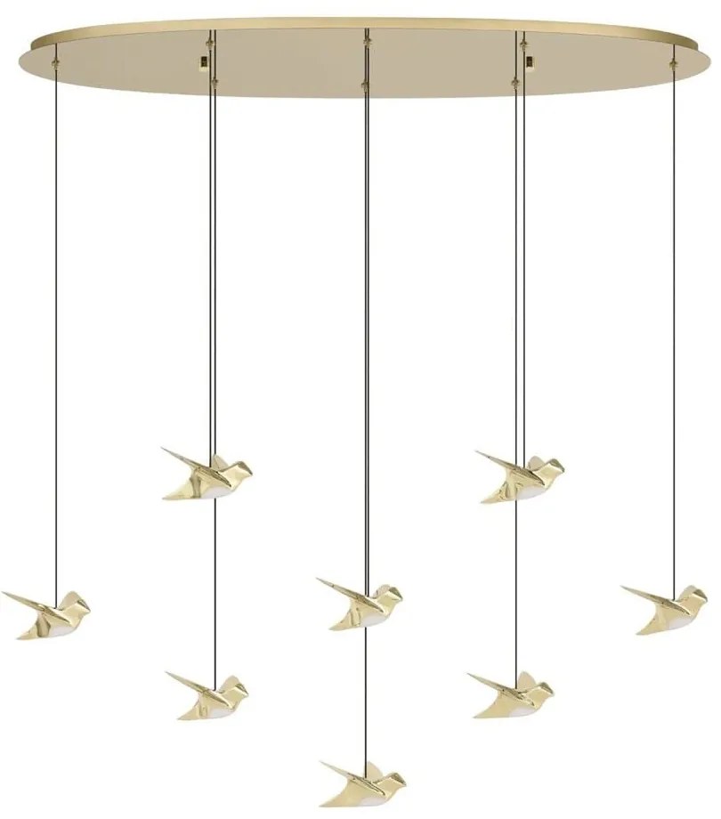 Φωτιστικό Οροφής Paratebueno 390397 116x26x150cm 8xLed Gold Eglo