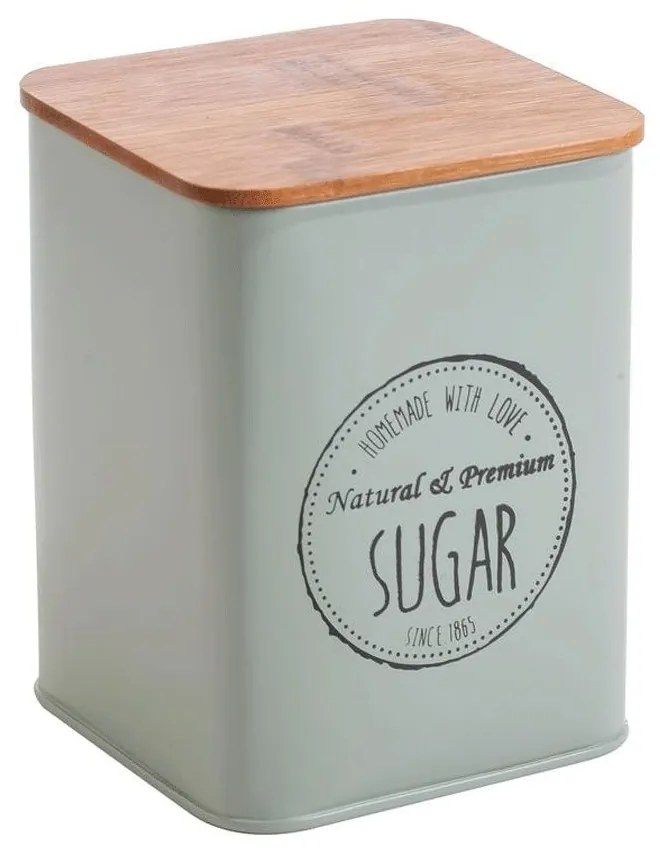 Βάζο Ζάχαρης Kitchen Trend CLG500310SGR 10x10x13,5cm Green Oriana Ferrelli Metal,Bamboo
