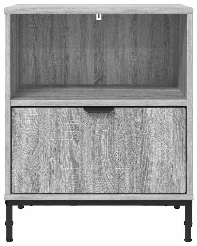vidaXL Κομοδίνα 2 pcs Γκρι sonoma 49 x 36 x 61 εκ Επεξεργασμένο ξύλο