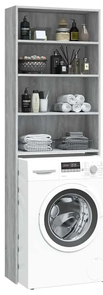vidaXL Ντουλάπι Πλυντηρίου Γκρι Sonoma 64 x 24 x 190 εκ.