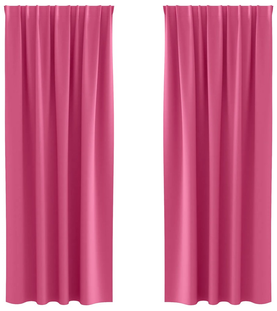 vidaXL Κουρτίνες 2 pcs Φωτεινό Ροζ 225 x 140 εκ. Πολυεστέρας