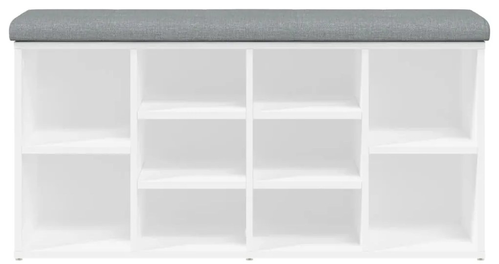 vidaXL Παπουτσοθήκη Λευκή 102 x 32 x 50 εκ. από Επεξεργασμένο Ξύλο