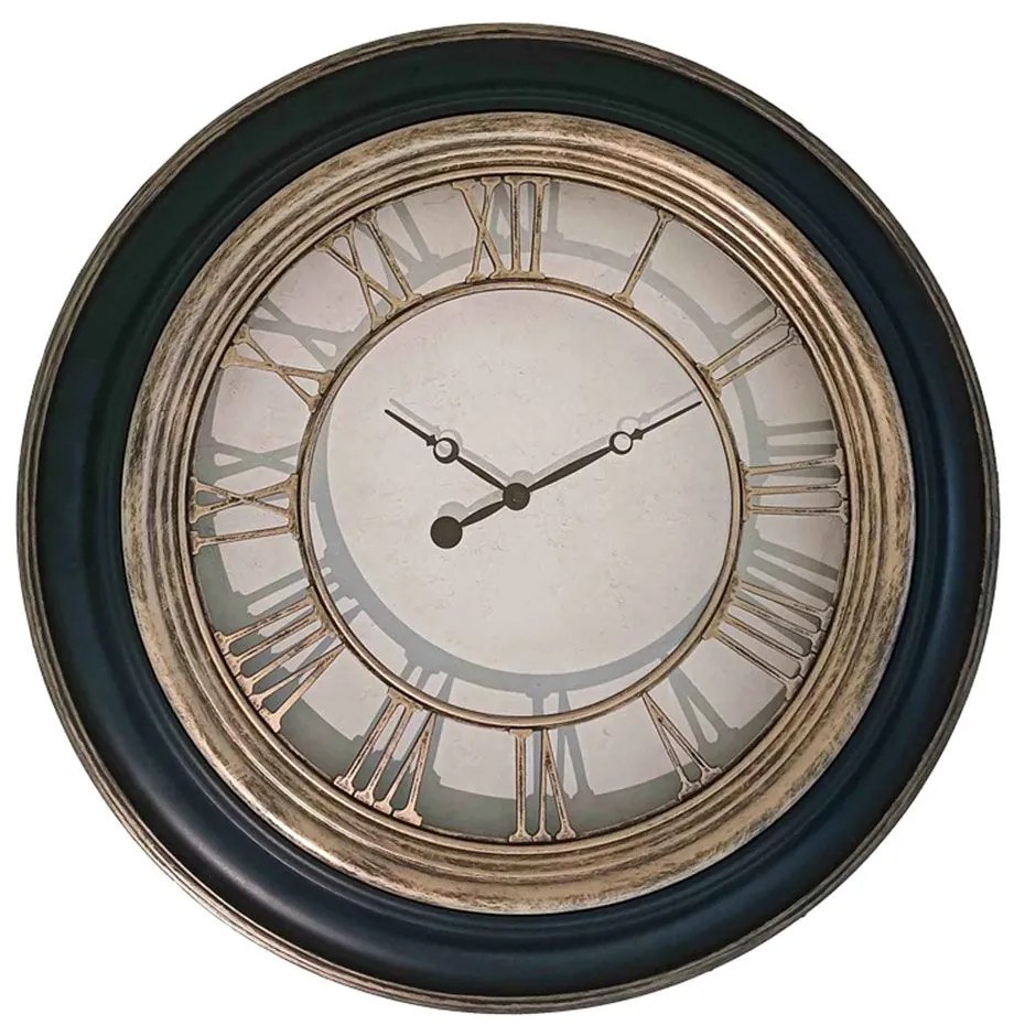 Ρολόι Τοίχου Nopla 349-000010 Φ60,2x5,6cm Antique Black-Gold Inart Plastic