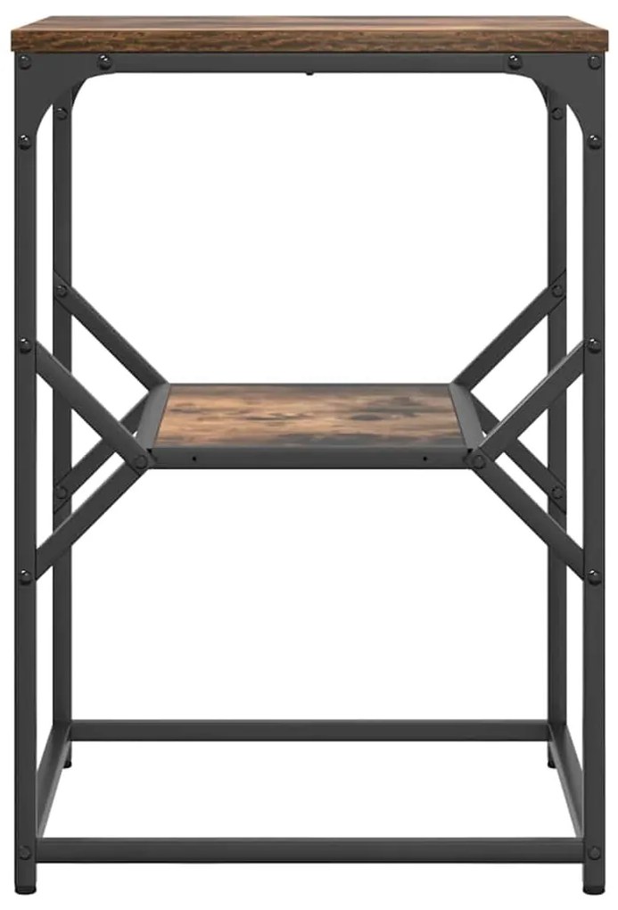 vidaXL Τραπεζάκι Πλευράς Καπνιστή δρυς 41 x 40 x 60 εκ.