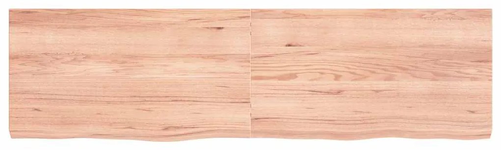 vidaXL Ράφι Τοίχου Ανοιχτό Καφέ 180x50x(2-6)εκ. Επεξ. Μασίφ Ξύλο Δρυός