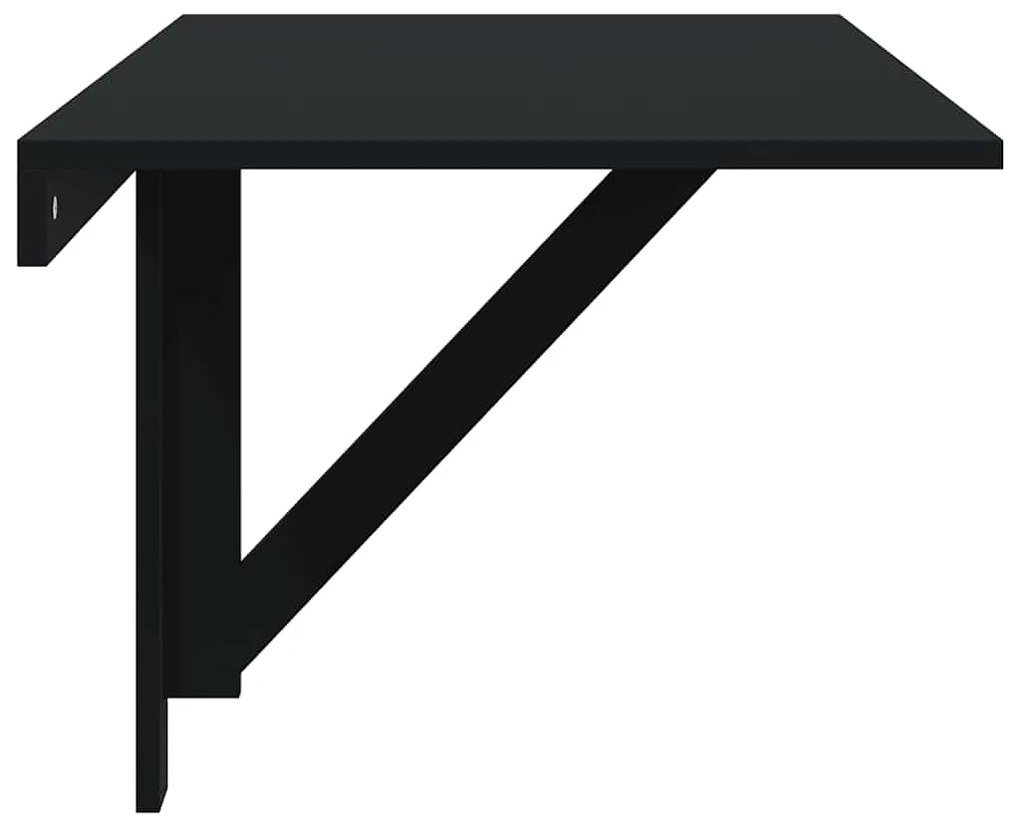 vidaXL Τραπέζι Τοίχου Πτυσσόμενο Μαύρο 100 x 60 x 56 εκ. Επεξεργ. Ξύλο