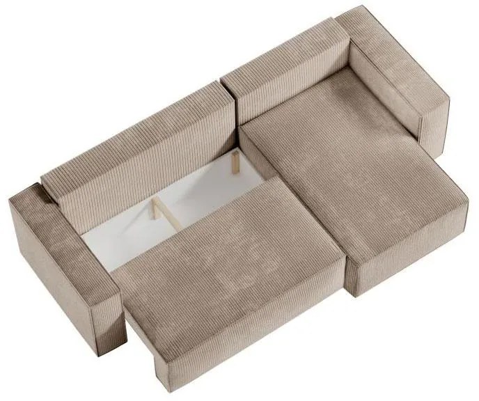 Γωνιακός Καναπές New Isabella Fylliana Μπέζ 270x160x90 εκ. 270x160x90 εκ.