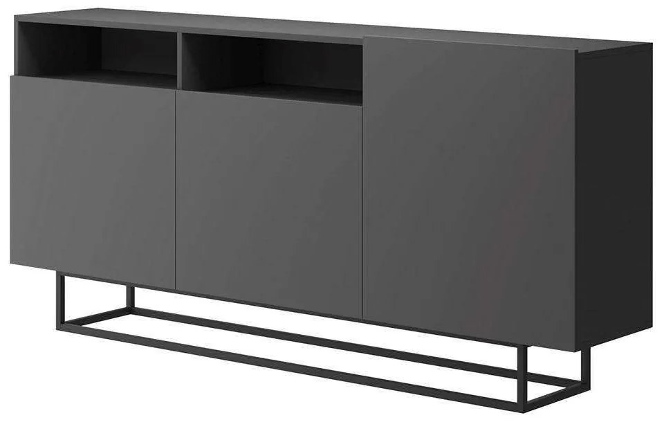 Μπουφές 21113-ENJ-B-g 180x37x82cm Anthracite-Black Particle Board, Metal