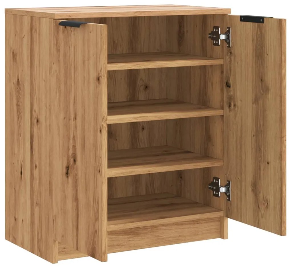 vidaXL Παπουτσοθήκη Αρτισιανή Δρυς 59x35x70 εκ. Επεξ. Ξύλο