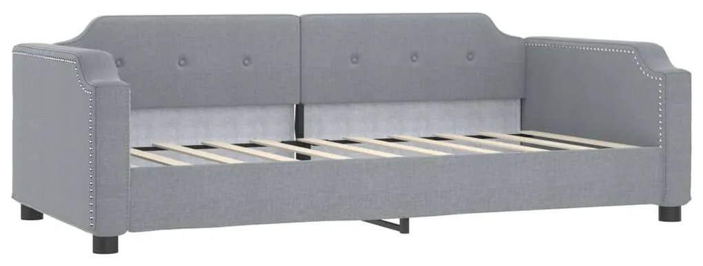 Καναπές Κρεβάτι Ανοιχτό Γκρι 90 x 190 εκ. Υφασμάτινος - Γκρι