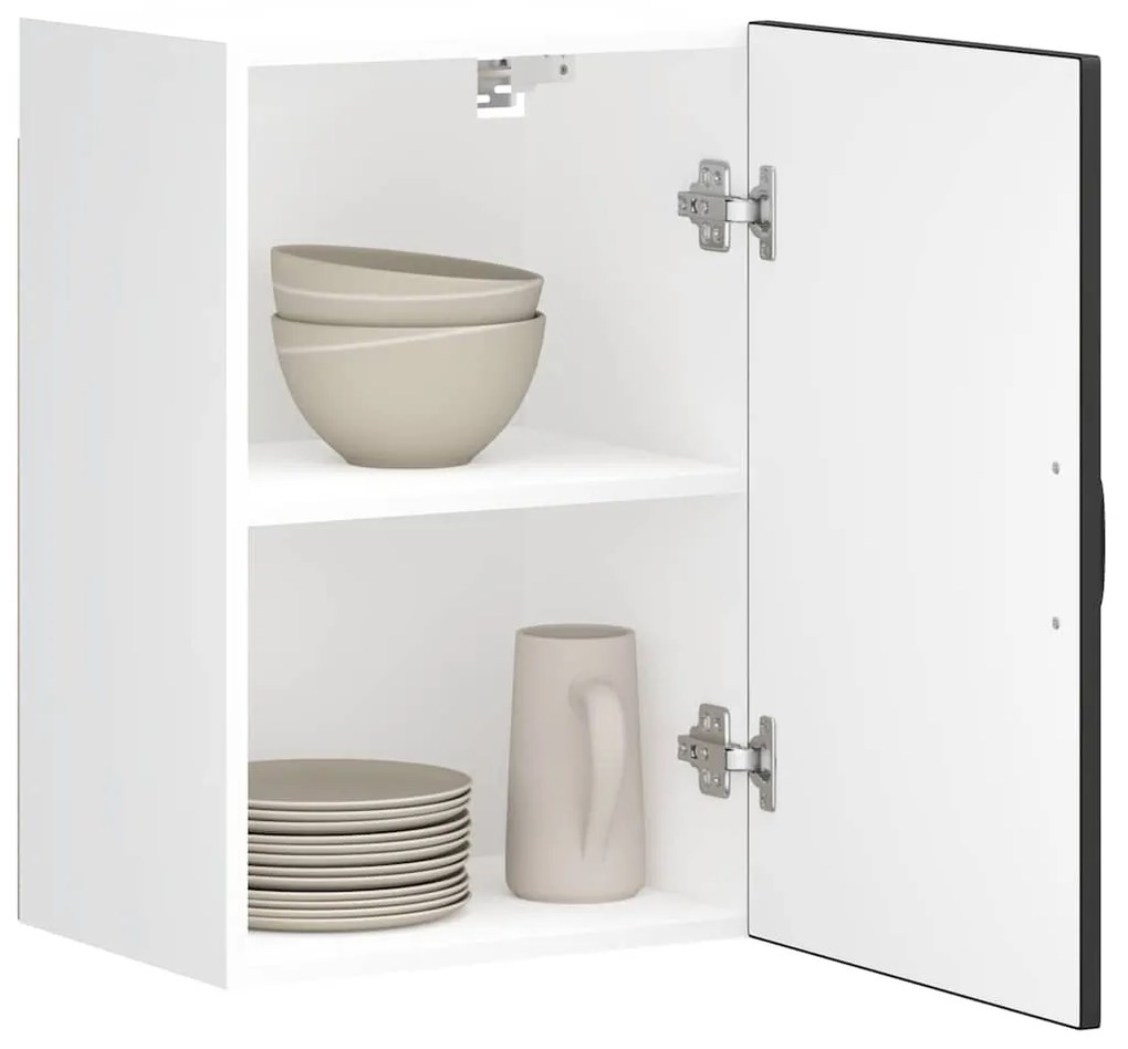 Ντουλάπι τοίχου κουζίνας "Lucca" Μαύρο κατασκευασμένο ξύλο