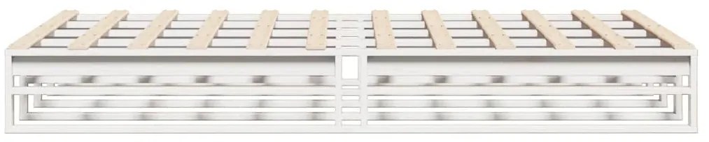vidaXL Σκελετός Κρεβ. Χωρίς Στρώμα Λευκό 140x190 εκ Μασίφ Πεύκο