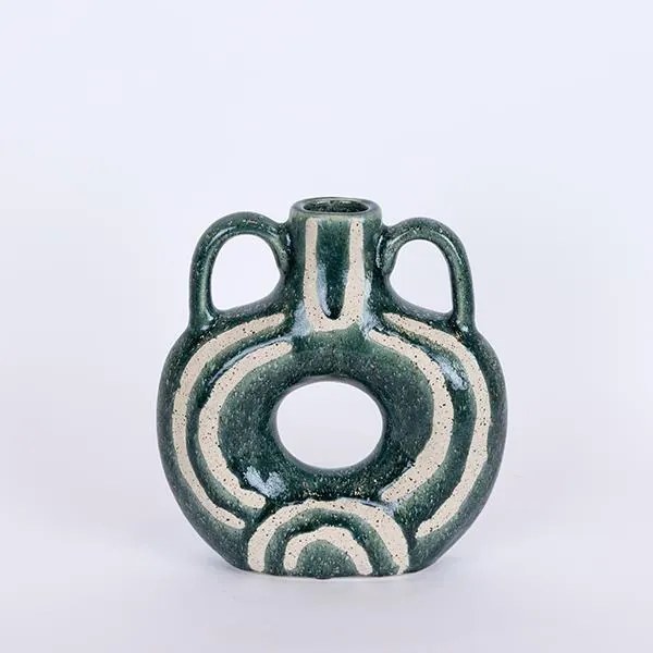 ΒΑΖΟ ΚΕΡΑΜΙΚΟ ΠΡΑΣΙΝΟ - ΜΠΕΖ 21.7x7x24cm|752-20336