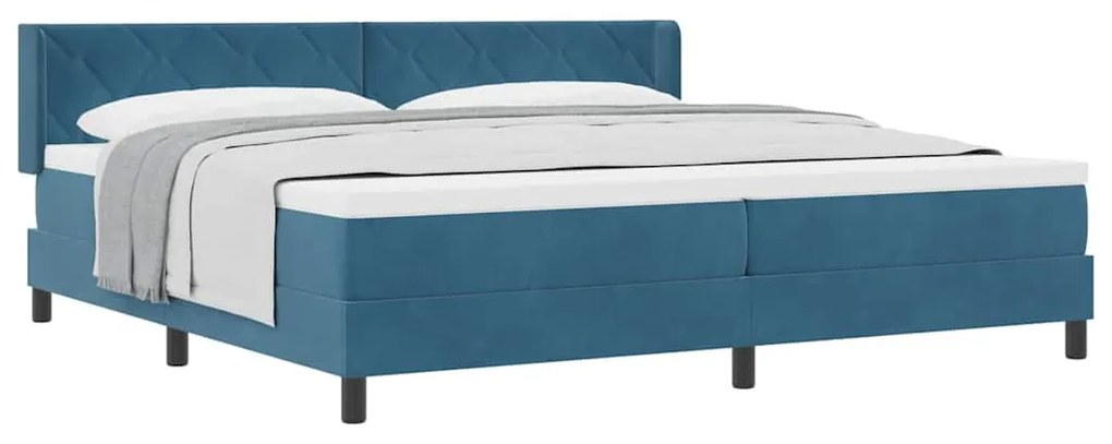 vidaXL Κρεβάτι με Ελατήρια και Στρώμα Μαύρο 100x200 εκ. Βελούδο