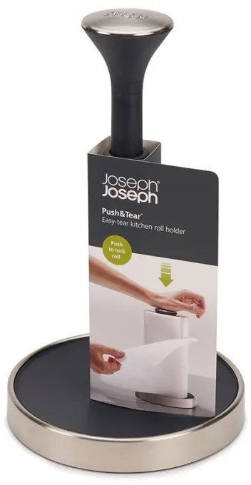 Χαρτοθήκη οικιακής χρήσης Joseph Joseph 85140, Ξεβιδωτή κεφαλή, Αντιολισθητική βάση, Γκρι