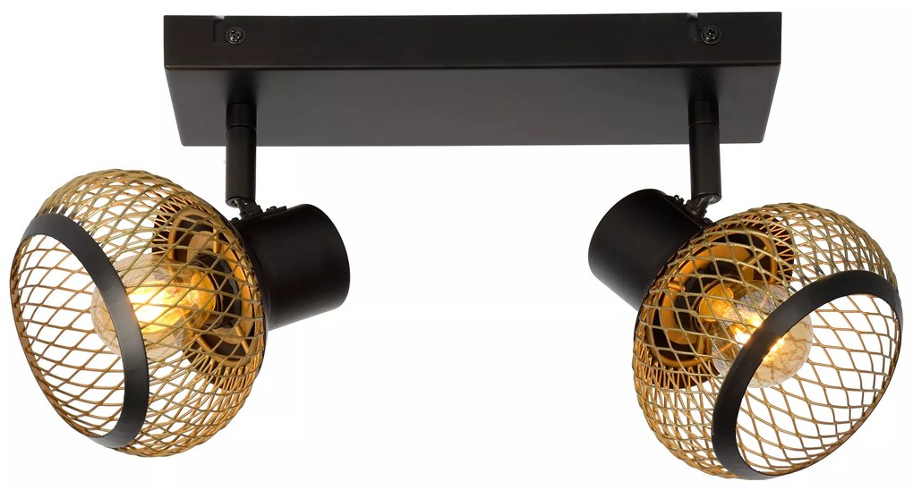 Φωτιστικό Οροφής Lucide 45900-02-02 LUCAS Χρυσό Χρώμα (Gold Coloured)|Μαύρο Ματ (Black Mat)