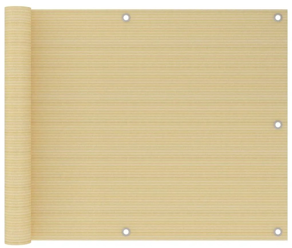 Διαχωριστικό Βεράντας Μπεζ 75 x 300 εκ. από HDPE - Μπεζ