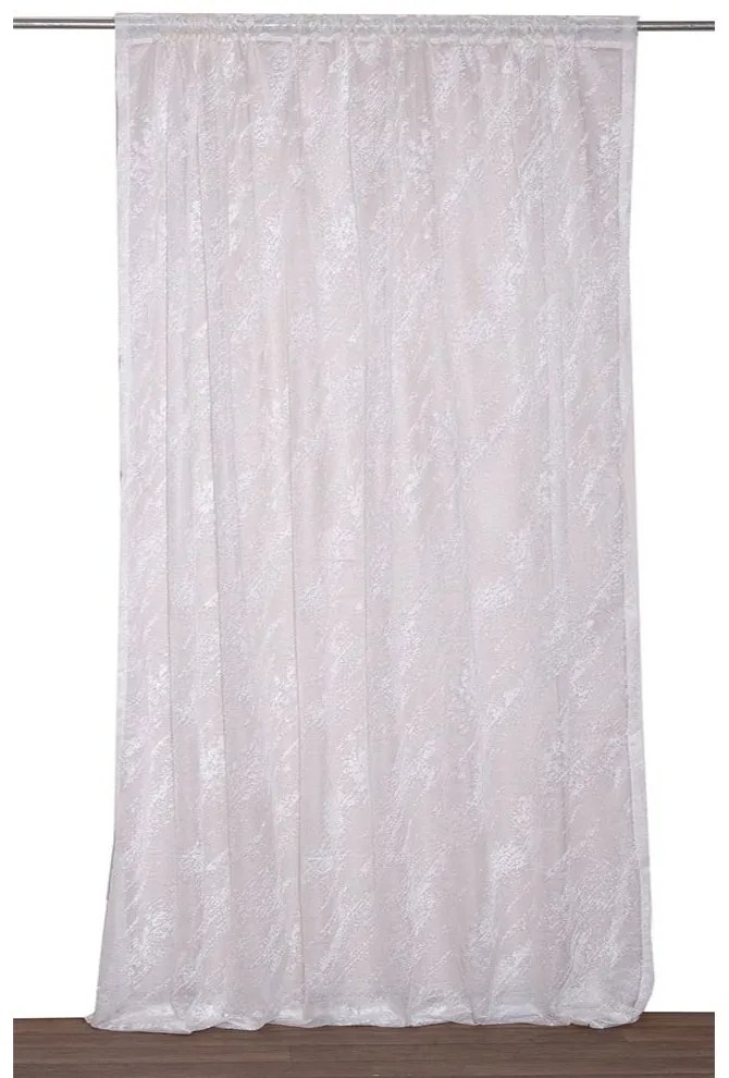 Κουρτίνα 1008 Με Τρέσα White Viopros 280x270cm 280x270cm Πολυέστερ