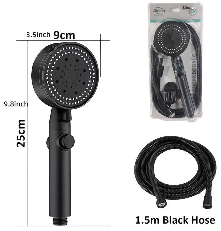 Jieyi Σετ Τηλέφωνο Κεφαλή Ντους Μπάνιου 1.5m - Shower Head