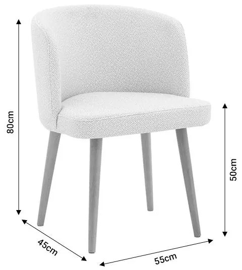 Καρέκλα Sirbet ανθρακί μπουκλέ ύφασμα-μαύρο μέταλλο 55x45x80εκ 55x45x80 εκ.