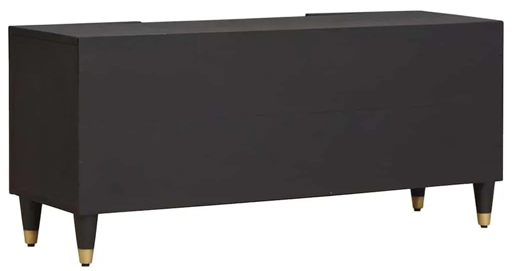 vidaXL Ντουλάπι TV με ράφι Μαύρο 105 x 33 x 46 εκ. Στερεό ξύλο μάνγκο