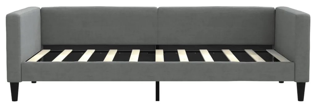 vidaXL Καναπές Κρεβάτι Συρόμενος Σκούρο Γκρι 90 x 190 εκ. Ύφασμα