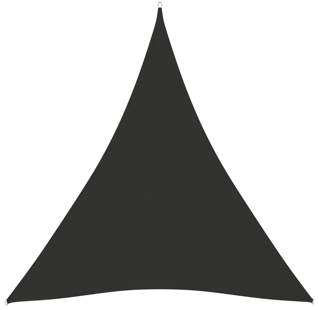 Πανί Σκίασης Τρίγωνο Ανθρακί 5 x 6 x 6 μ. από Ύφασμα Oxford - Ανθρακί
