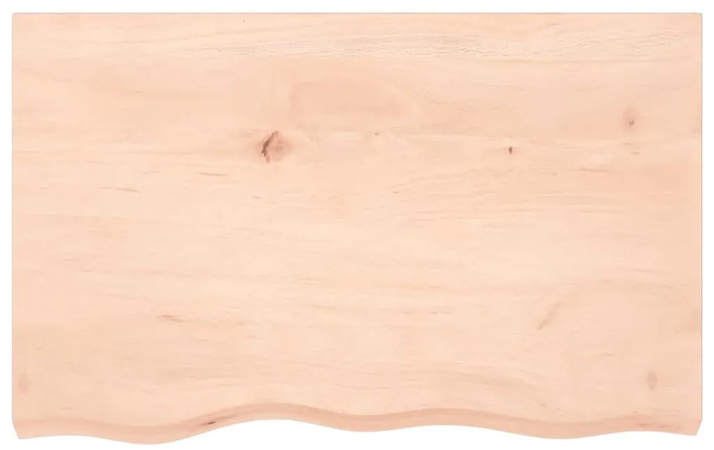 vidaXL Επιφάνεια Τραπεζιού 80x50x(2-6) εκ Ακατέργαστο Μασίφ Ξύλο Δρυός