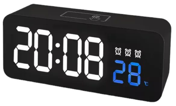Ψηφιακό ρολόι – Ξυπνητήρι - 6612T - 466127 - Black-466127_b