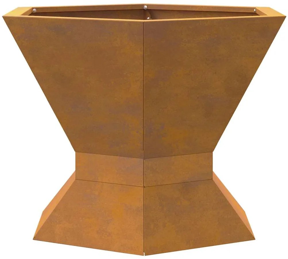 vidaXL Φωτιά Καφέ 50 x 50 x 40 cm Ατσάλι σκληρυθέν στον αέρα
